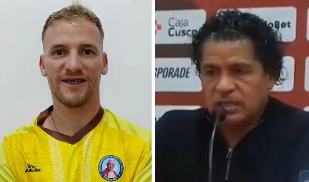 Christian Tizón se molestó con Santiago Acasiete por ser cambiado, lo que motivó la reacción del DT. Foto: composición de LR/Juan Pablo II/captura de América Deportes