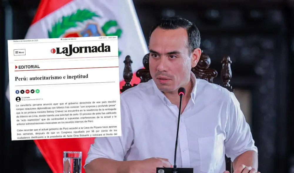 La Jornada califica de “inepto” al gobierno de José Jerí por romper relaciones diplomáticas con México. Foto: composición LR