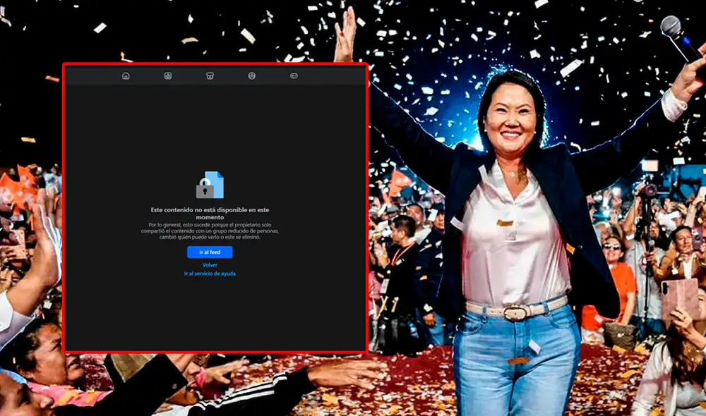 Keiko Fujimori oculta video de su mitin en Trujillo. Foto: composición LR