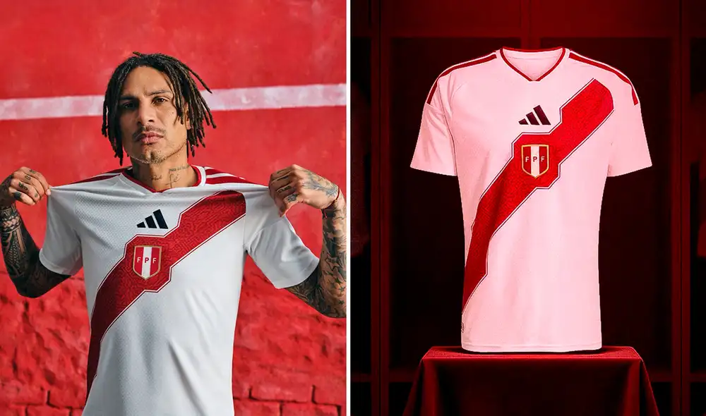 Perú jugará con esta nueva camiseta en sus partidos de local de las eliminatorias al próximo Mundial. Foto: composición de LR/Adidas/FPF Perú jugará con esta nueva camiseta en sus partidos de local de las eliminatorias al próximo Mundial. Foto: composición de LR/Adidas/FPF