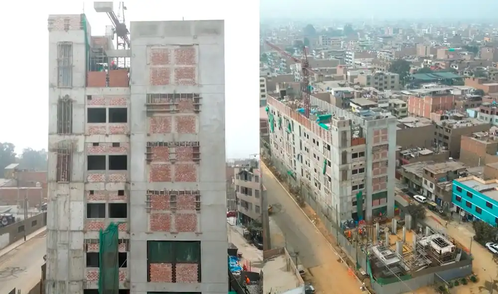 El Centro de Salud Fortaleza, en Ate, registra un avance superior al 50% en su ejecución de infraestructura.