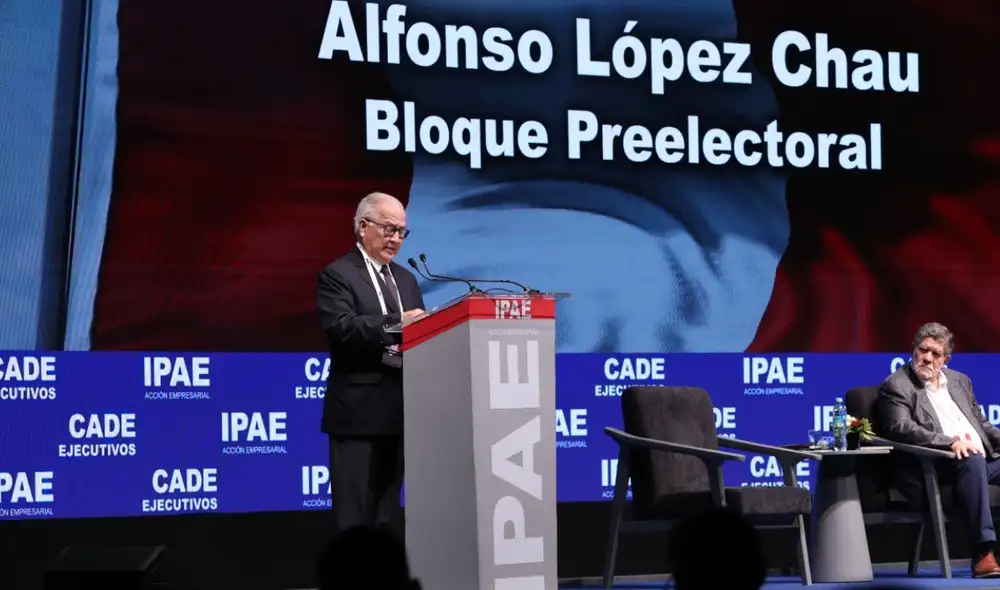 Alfonso López Chau, pre candidato de Ahora Nación, criticó el silencio del gremio empresarial durante protestas sociales. Créditos: Keviin García / URPI-LR