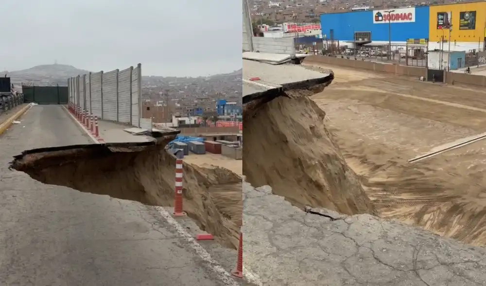 Reportan forado en la avenida Néstor Gambetta en Ventanilla. Foto: composición LR