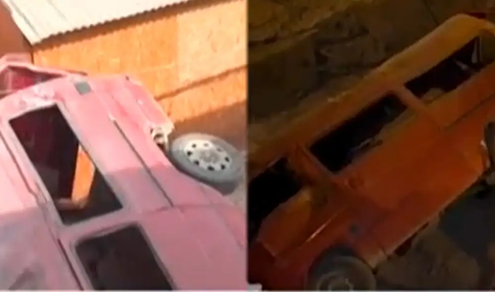 El vehículo dejó a una vivienda afectada tras caer 6 metros tras un despiste. Foto: Composición LR/AméricaTV