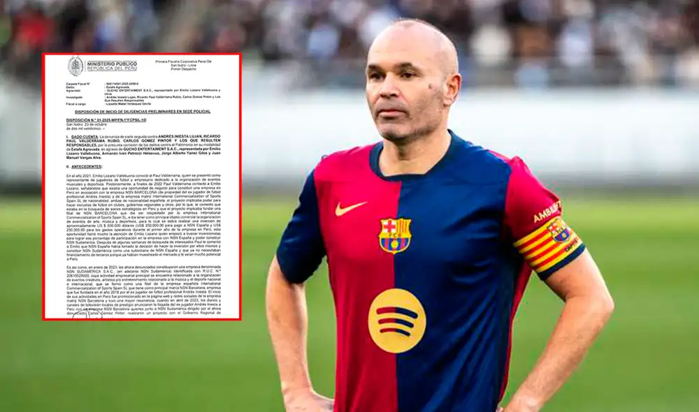 Andrés Iniesta es investigado por la Fiscalía Peruana. Foto: composición LR/ difusión