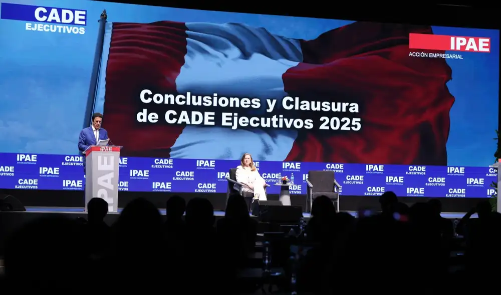 Líderes empresariales estiman que el crecimiento del PBI alcanzaría un 3,2% en el 2026, según una encuesta de IPPS presentada en el CADE 2025. Foto: IPAE Líderes empresariales estiman que el crecimiento del PBI alcanzaría un 3,2% en el 2026, según una encuesta de IPPS presentada en el CADE 2025. Foto: IPAE