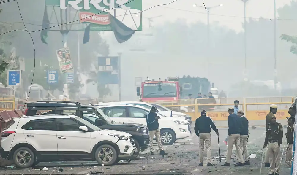 Una explosión en Nueva Delhi dejó al menos 10 muertos y más de 20 heridos el lunes. Foto: AFP Una explosión en Nueva Delhi dejó al menos 10 muertos y más de 20 heridos el lunes. Foto: AFP