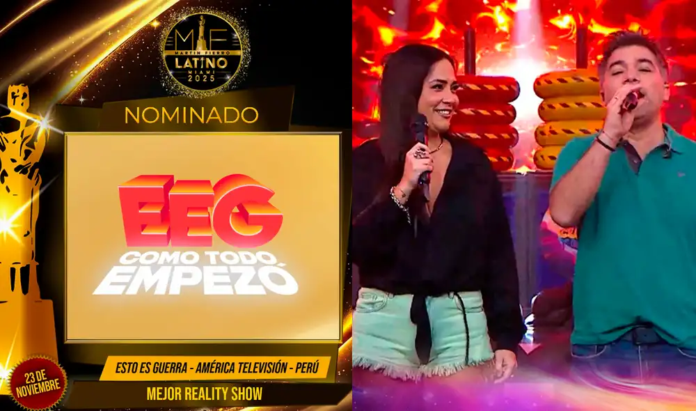 'Esto es guerra' alcanza un nuevo hito internacional al ser nominado a los Premios Martín Fierro Latino Miami 2025 como Mejor reality show. Foto: difusión/Facebook/EEG
