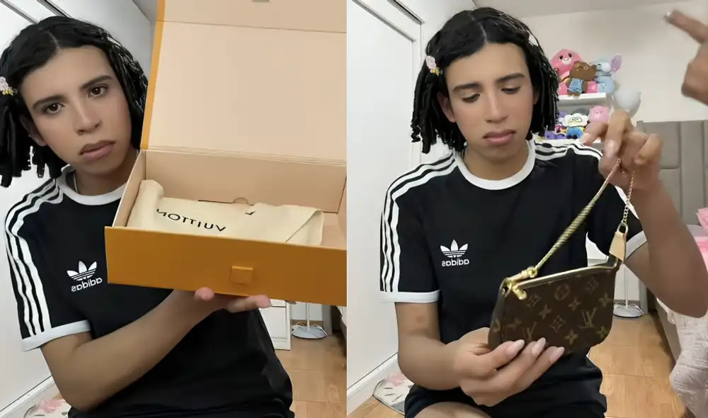 El influencer Valentino Palacios se compró una cartera Louis Vuitton, pero al abrir se llevó una sorpresa.