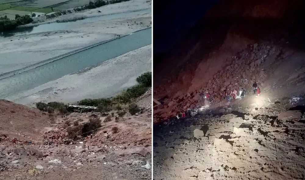 Autoridades permanecen en la zona del accidente realizando las labores de rescate. Foto: Composición LR Autoridades permanecen en la zona del accidente realizando las labores de rescate. Foto: Composición LR