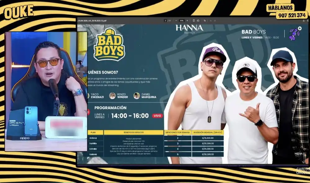 Orozco se indigna por aparición de Marquina y otros talentos en nuevo canal de Farfán: "Me perjudica".