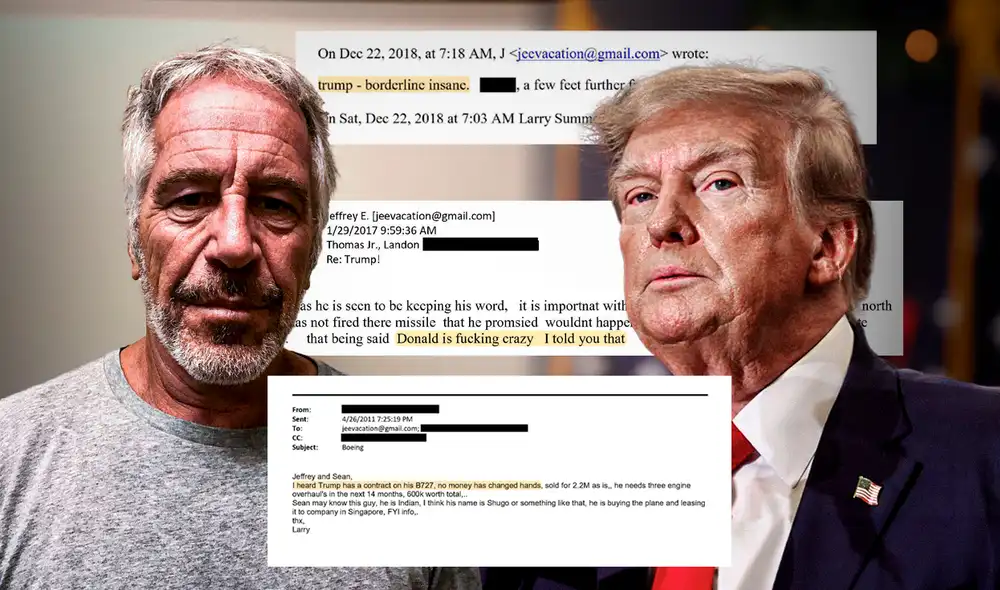 Parlamentarios demócratas publican correos electrónicos de Jeffrey Epstein que sugieren vínculos con Donald Trump.