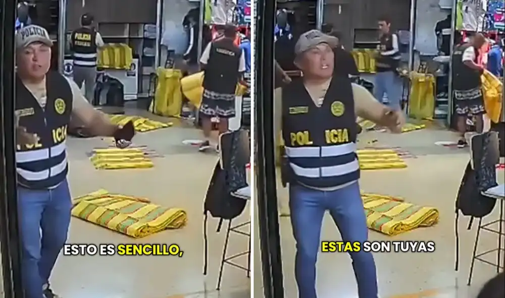 Policía generó polémica por comentario sobre ropa incautada en Gamarra.