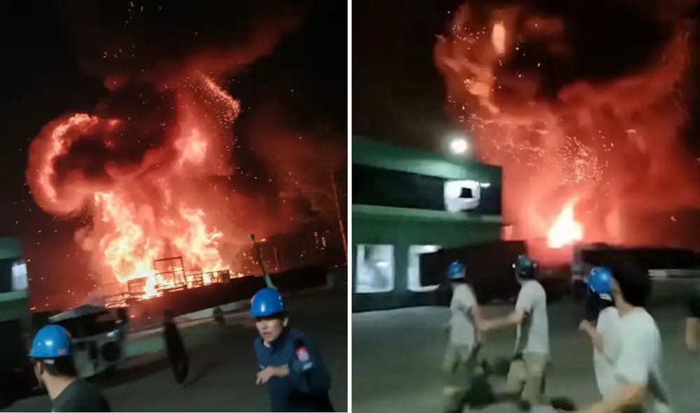 Trabajadores del complejo industria en Ezeiza huyeron del lugar tras la explosión de una de las plantas. Trabajadores del complejo industria en Ezeiza huyeron del lugar tras la explosión de una de las plantas.