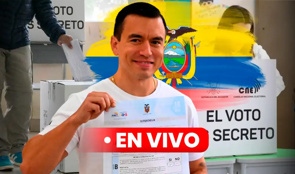 Conteo de votos casi en la totalidad tras el cierre de mesas electorales en Ecuador. Foto: Composición LR