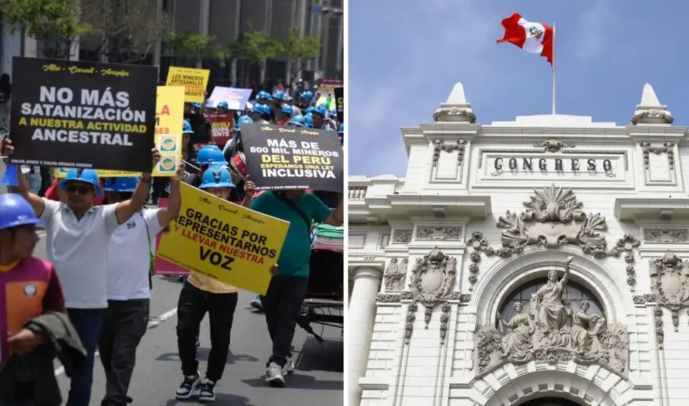 Las protestas de la Confemin apuntan a lograr una nueva ampliación del Reinfo, que contaría con los votos para su aprobación en la Comisión de Energía y Minas. Foto: composición LR/John Reyes/Congreso Las protestas de la Confemin apuntan a lograr una nueva ampliación del Reinfo, que contaría con los votos para su aprobación en la Comisión de Energía y Minas. Foto: composición LR/John Reyes/Congreso