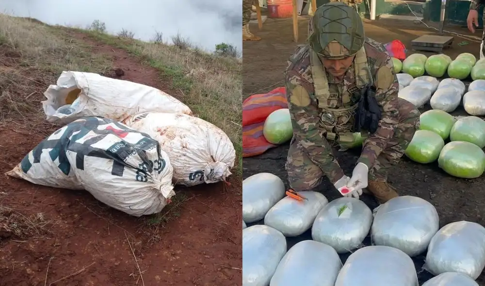 La Policía Nacional del Perú logró incautar más de una tonelada de marihuana en La Libertad, valorada en más de S/. 1 millón, en un operativo en el centro poblado de Santa Fe de Carrizal.