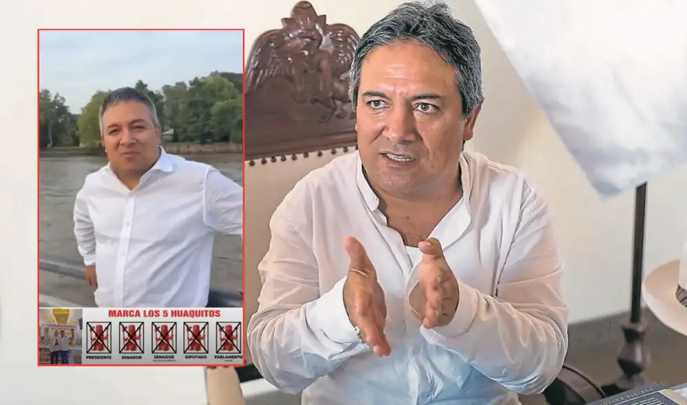 Arturo Fernández, promociona su candidatura a la vicepresidencia con el partido Un Camino Diferente desde la clandestinidad. Foto: composición LR