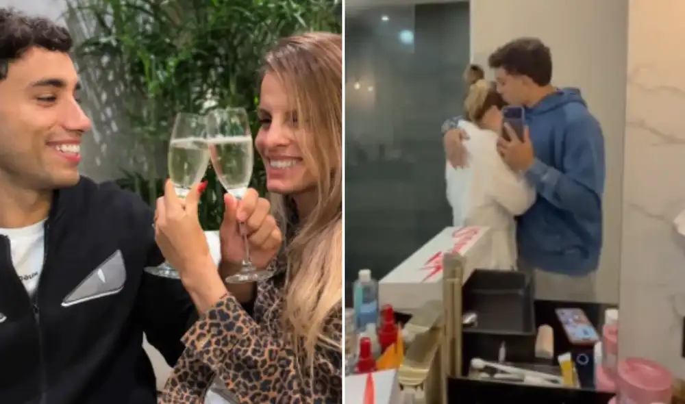 Alejandra Baigorria y Said Palao compartieron emotivo momento tras logro de la empresaria. Foto: composición LR/difusión