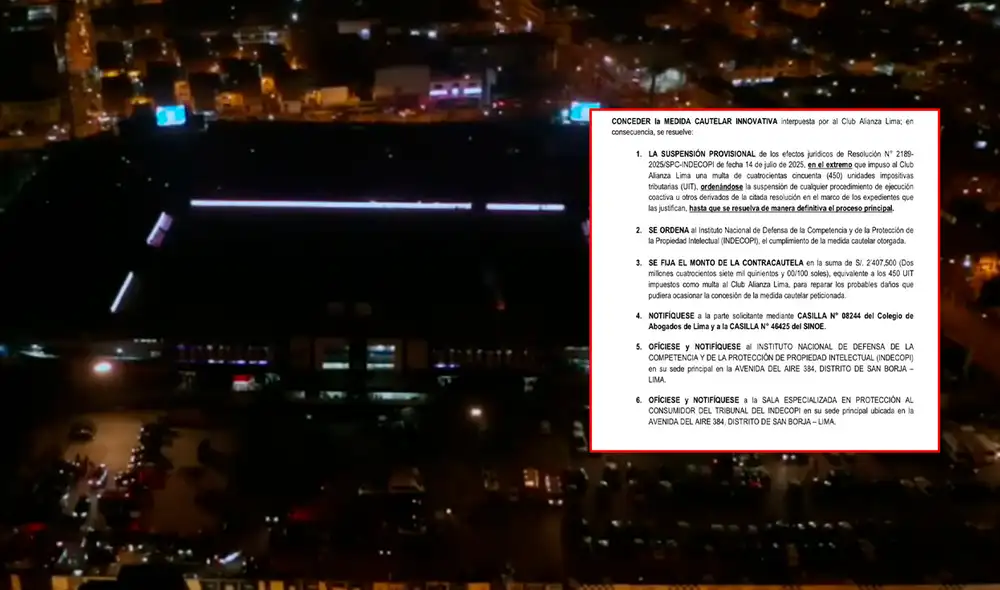 Poder Judicial concedió medida cautelar para suspender la millonaria multa de Alianza Lima. Foto: composición LR/L1 Max Poder Judicial concedió medida cautelar para suspender la millonaria multa de Alianza Lima. Foto: composición LR/L1 Max