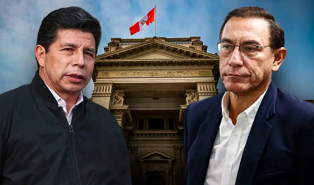 Final del juicio contra Martín Vizcarra y Pedro Castillo. Foto: Composición LR Final del juicio contra Martín Vizcarra y Pedro Castillo. Foto: Composición LR