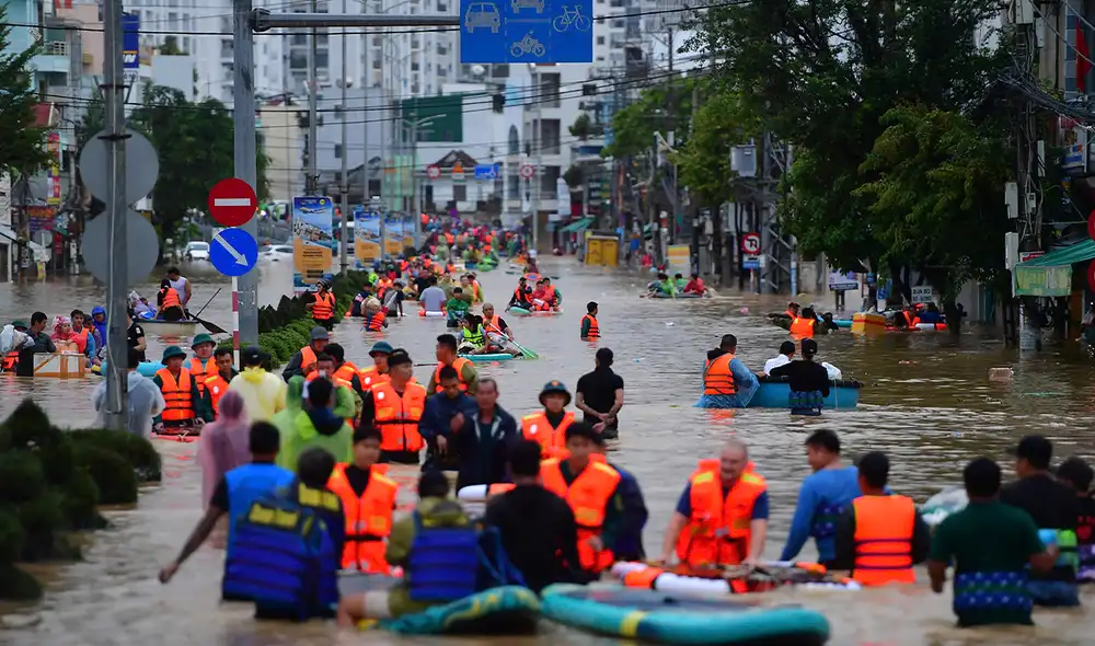 Las inundaciones en Taiwan son, principalmente, causadas por la crisis climatica.