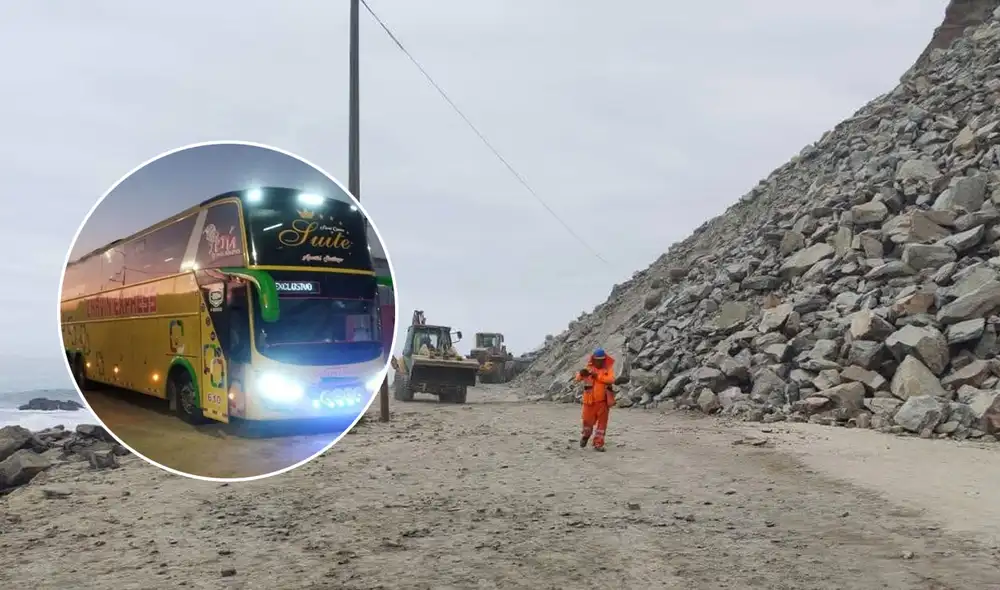 Deslizamiento en el kilómetro 732 todavía no es solucionado. Foto: composición LR. Deslizamiento en el kilómetro 732 todavía no es solucionado. Foto: composición LR.