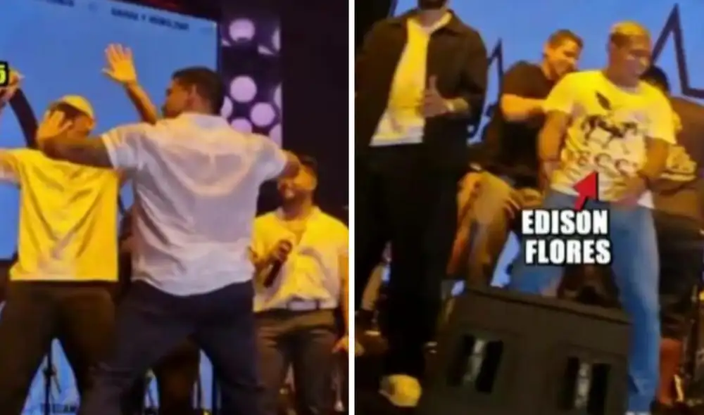 Edison Flores se luce bailando en la celebración del Tricampeonato Crema. Foto / Composición: LR Edison Flores se luce bailando en la celebración del Tricampeonato Crema. Foto / Composición: LR