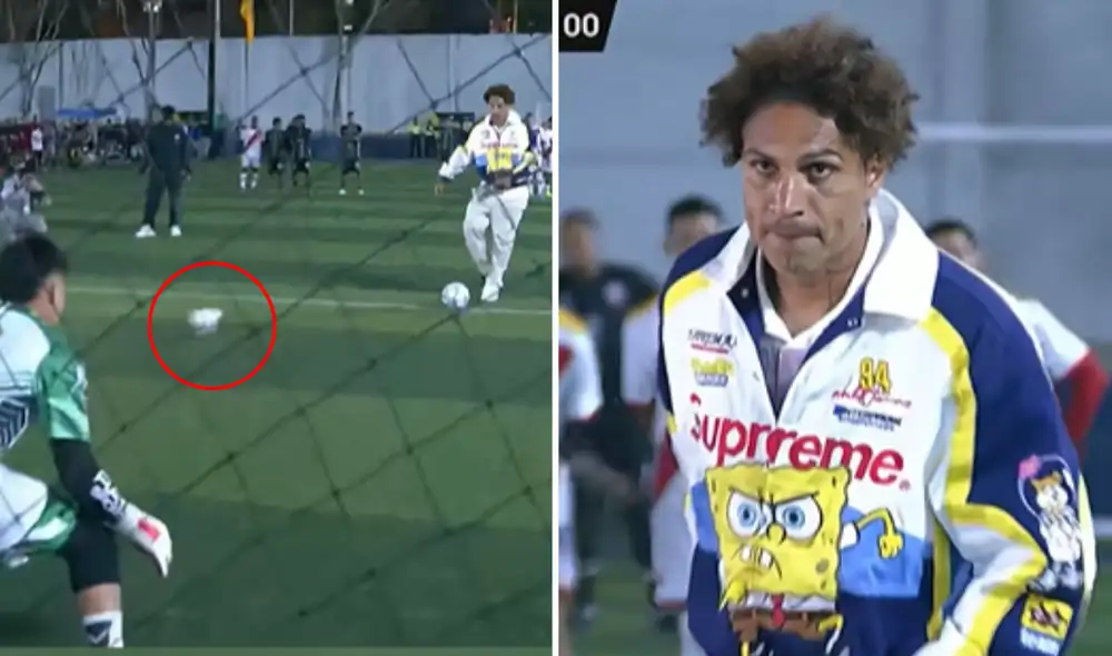 Paolo Guerrero lanzó su zapatilla para engañar al arquero y anotar el gol.