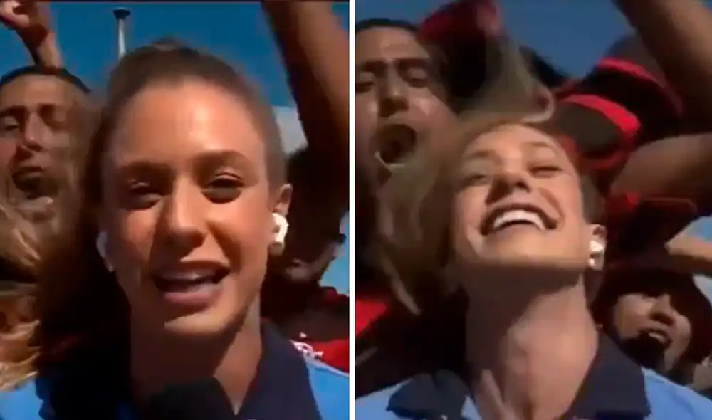 Reportera brasileña sufrió agresión por parte de hinchas de Flamengo. Foto: composición LR/ AO Vivo