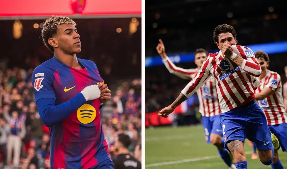 Barcelona y Atlético Madrid juegan desde las 3.00 p. m. Foto: composición LR/difusión