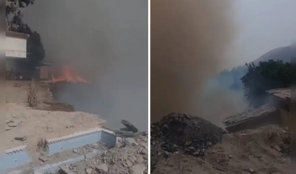 Incendio en Lurigancho-Chosica.