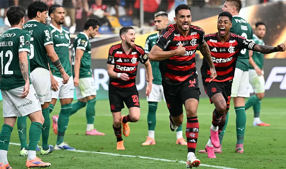 Flamengo jugó por segunda ocasión una final de Copa Libertadores en el Monumental. Foto: AFP