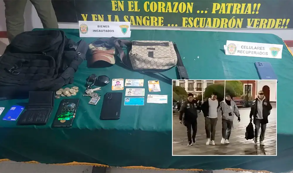 Agentes del Grupo Terna observaron el accionar delictivo de los sujetos. Créditos: PNP.