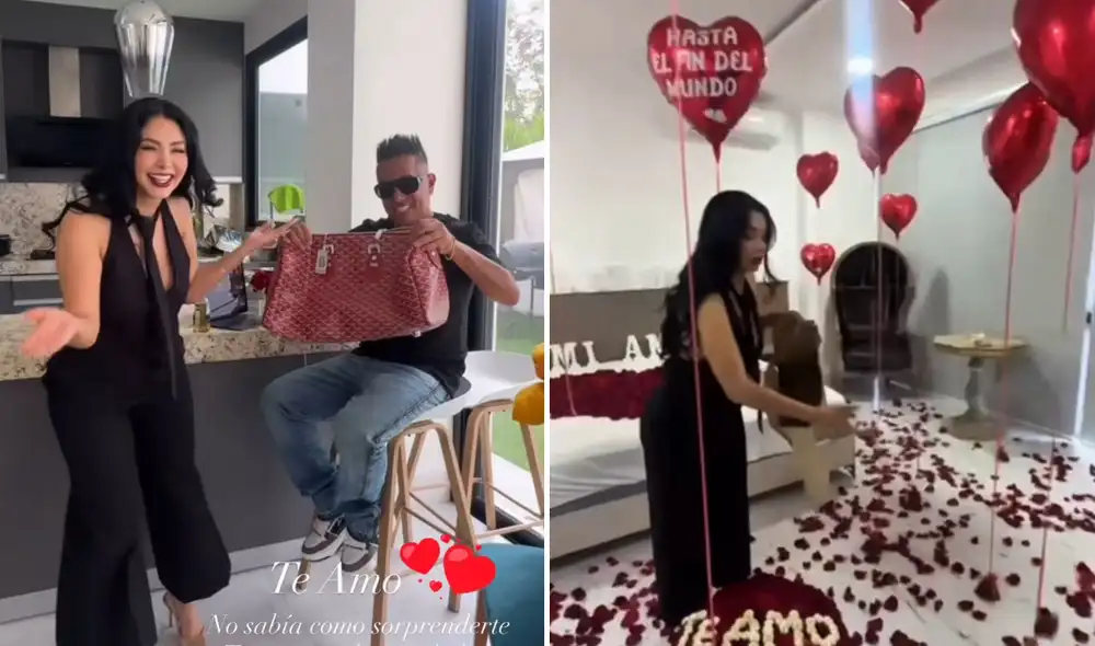 La cantante sorprendió a Cueva con varios detalles por su cumpleaños celebrado en Ecuador. Foto: Composición LR La cantante sorprendió a Cueva con varios detalles por su cumpleaños celebrado en Ecuador. Foto: Composición LR