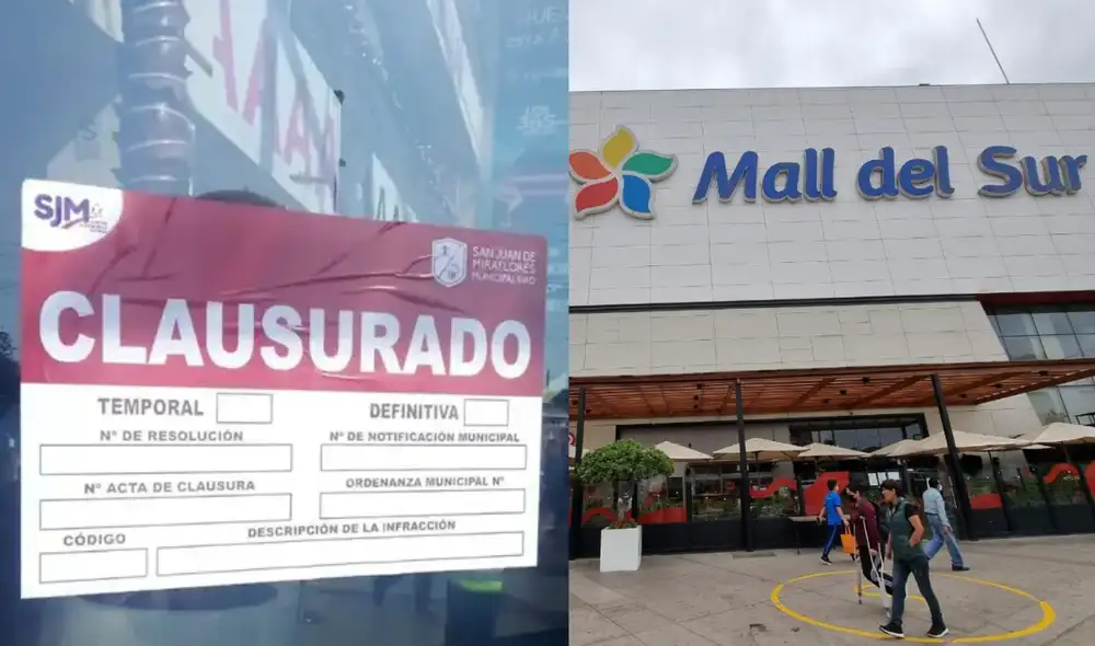 Cierran el Mall del Sur en San Juan de Miraflores. Cierran el Mall del Sur en San Juan de Miraflores.
