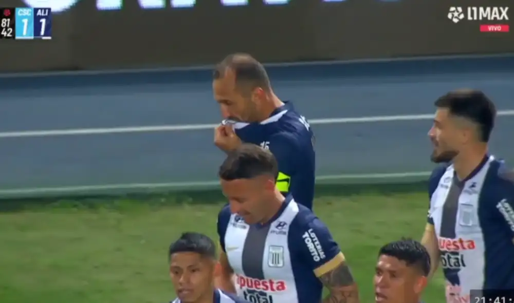 Hernán Barcos marcó su cuarto gol a Sporting Cristal. Foto: captura de L1 Max