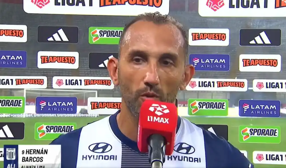 Hernán Barcos le marcó su cuarto gol a Sporting Cristal. Foto: captura de L1 Max