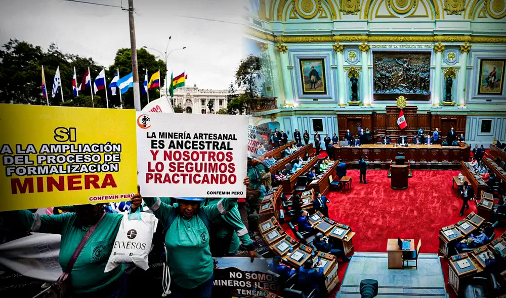 Este jueves 4 de diciembre, el Pleno podría aprobar una nueva prórroga del Reinfo por dos años más. Foto: composición LR/Confemin/Congreso