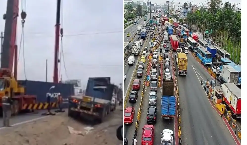 Accidente de tránsito en Lurín genera caos vehicular en la Panamericana Sur Accidente de tránsito en Lurín genera caos vehicular en la Panamericana Sur
