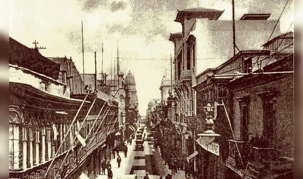 Desde 1862 hasta la fecha, el Jirón de la Unión tiene este nombre. Foto: Eugene Courret.