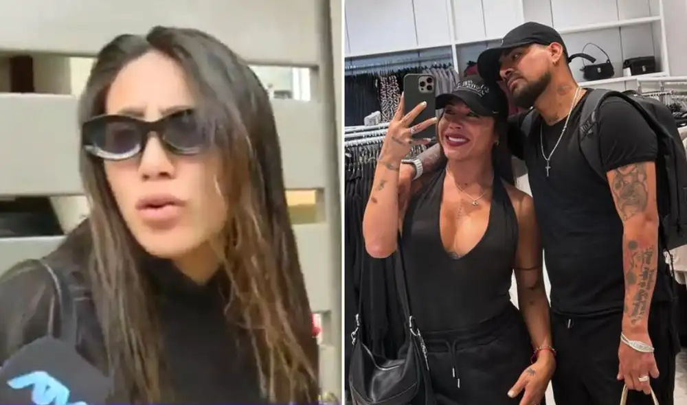 La influencer aseguró para las cámaras de Magaly no conocer a Miguel Rubio. Foto: Composición LR