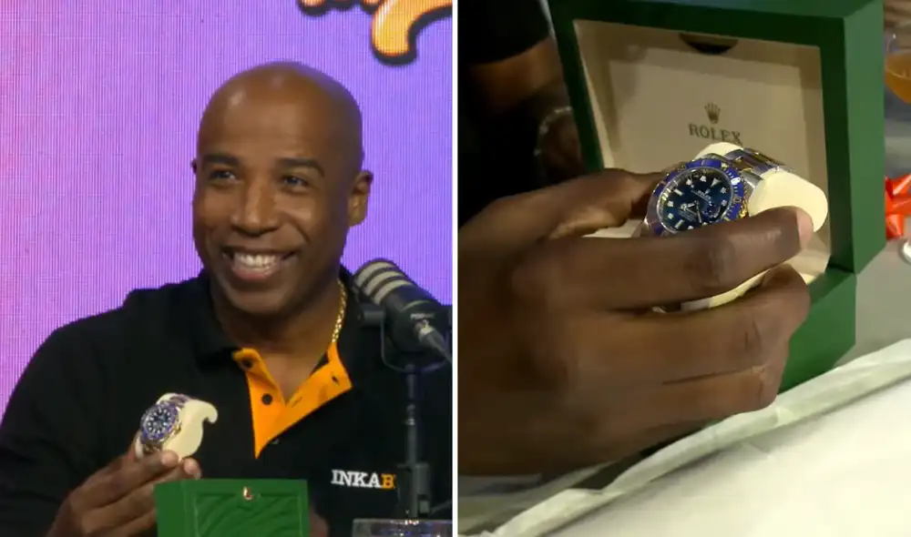 'Cuto' Guadalupe quedó sorprendido por el lujoso reloj Rolex que le regaló Jefferson Farfán.