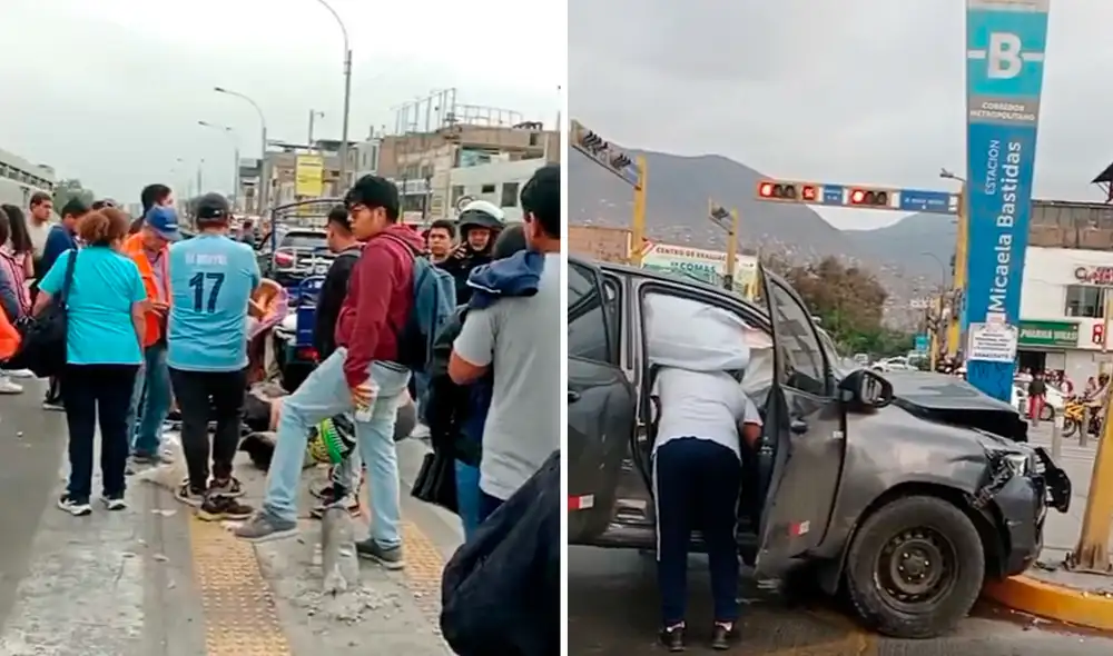 Testigos indican que la camioneta habría invadido el carril exclusivo del Metropolitano. Testigos indican que la camioneta habría invadido el carril exclusivo del Metropolitano.