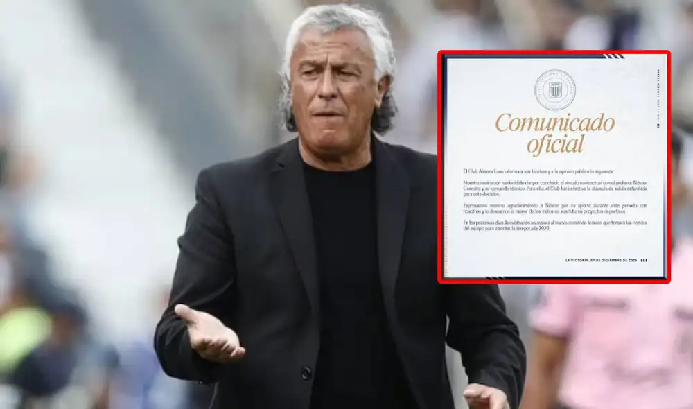 Néstor Gorosito dejó de ser entrenador de Alianza Lima. Foto: composición LR/ Alianza Lima Néstor Gorosito dejó de ser entrenador de Alianza Lima. Foto: composición LR/ Alianza Lima