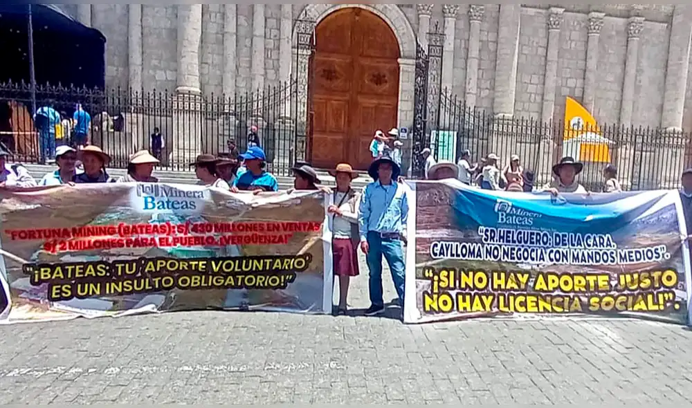 Pobladores de Caylloma, en Arequipa buscan tener una mesa de dialogo con representantes de empresa minera. Foto: Mirelia Quispe, La República