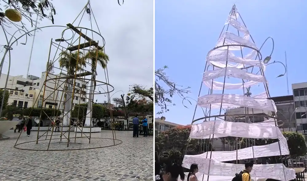 La Municipalidad denunció que el arbol navideño colocado en la plaza había sido vandalizado La Municipalidad denunció que el arbol navideño colocado en la plaza había sido vandalizado