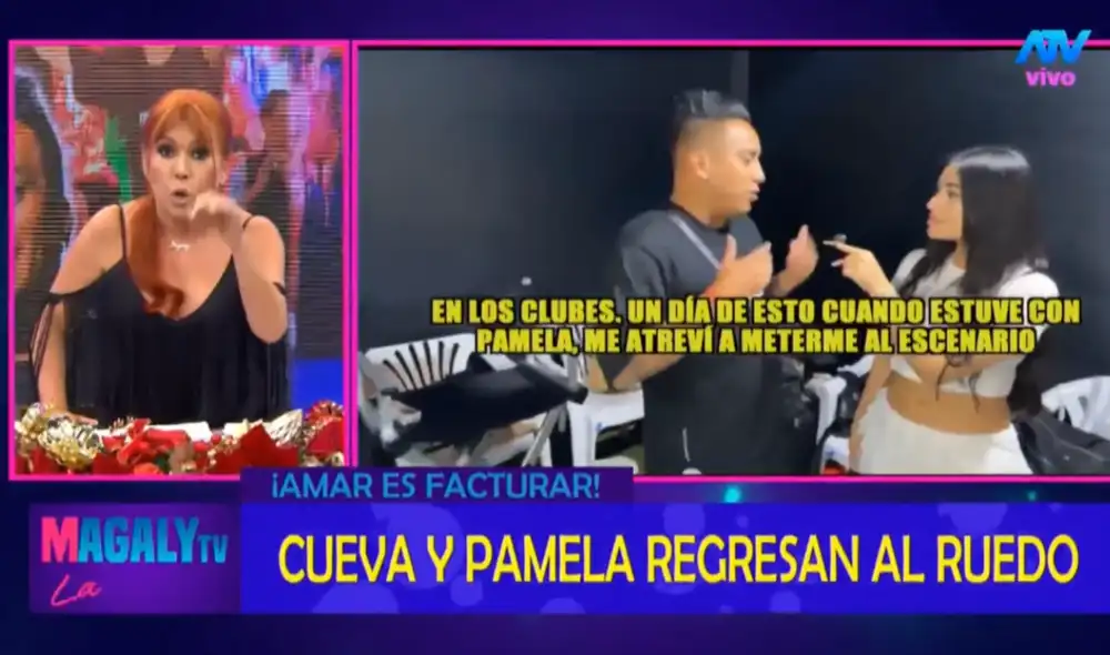 Magaly Medina no soportó la actitud de Christian Cueva ante periodistas. Foto: ATV.