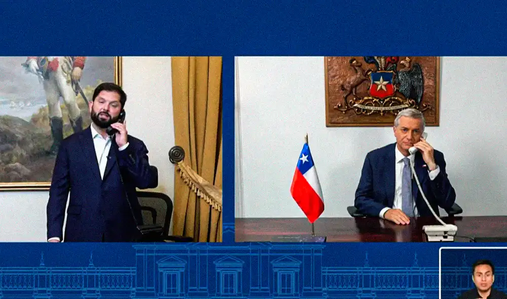 Transmiten en vivo conversación entre Boric y Kast. Foto: Captura YouTube. Transmiten en vivo conversación entre Boric y Kast. Foto: Captura YouTube.