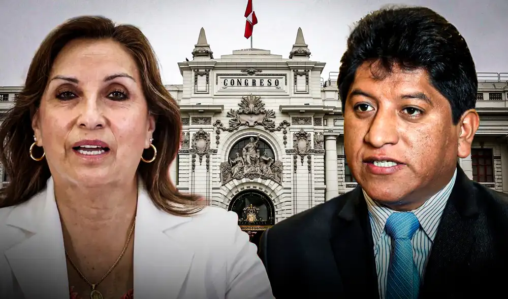 Josué Gutiérrez se pronunció tras negativa del Congreso de otorgarle pensión vitalicia a Dina Boluarte por no cumplir con ciertos requisitos. Foto: composición LR